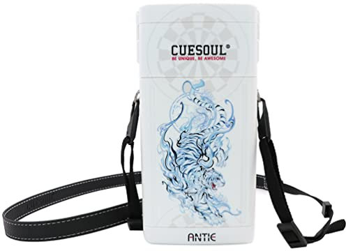 CUESOUL ANTIE Hard Dart Case, Hält 6 Steeldarts/Soft Tip Darts und zusätzliches Zubehör, mit Vier mythologischen Symbolen, langlebig