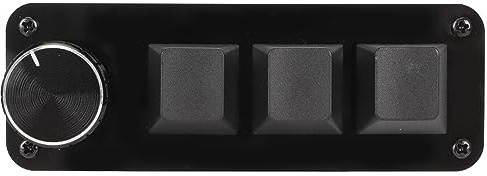 Enhandsspeltangentbord, Programmerbart Enhandstangentbord, 3-tangenters Tangentbord med Ratt, blå Switch, Hot Swappable, Makromekaniskt Tangentbord för Office Music Gaming,