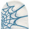 RYMAUP® Spider Web Beanie, Slouch Leichte Jersey, Y2k Baggy Slouchy Cap, Herbst Frühling, Weiß + Hellblau