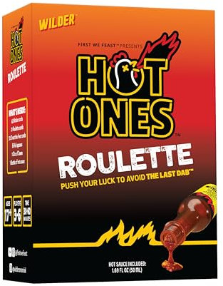 Wilder Hot Ones Roulette - Hot Sauce inklusive - EIN Push Your Luck Partyspiel