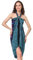SAIVONA Sarong Pareo Damen Mandala Fransen Viskose Strandtuch Wickeltuch Wickelrock Strandrock Wickeltuch Bikini Cover Up für Badeanzug - Türkis Blau Pfau