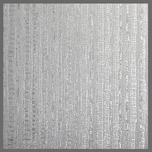 Arthouse Luxe Industrial Stripe Silver Wallpaper for Living Spaces & Feature Walls, 53 cm x 10.05 m Roll, 295800