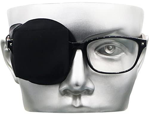 Astropic 3D Silk Eye Patch for Adults Kids | Medical Eyepatch for Glasses (Balck, Right Eye)