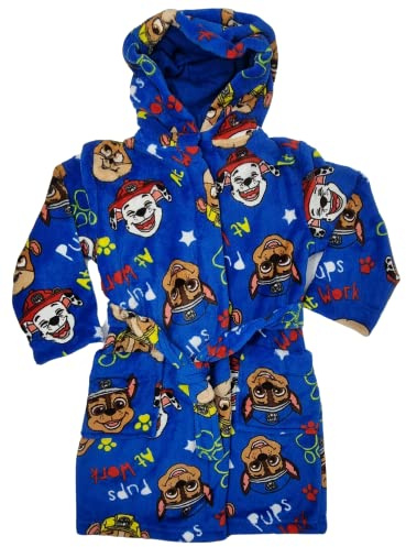 Paw Patrol Chase, Marshall and Rubble Boys Dressing Gown/Robe (2-3yr)