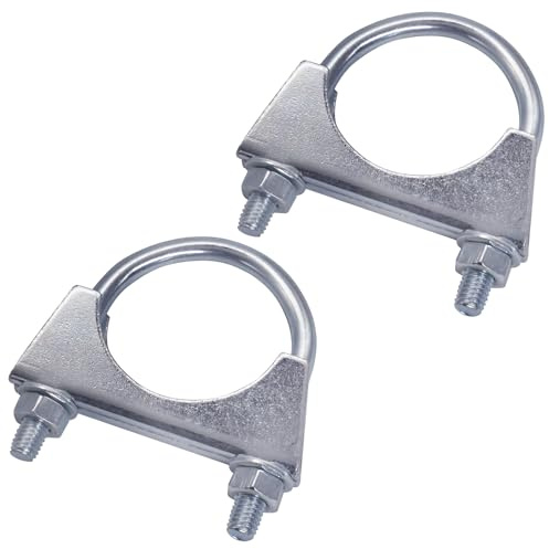 SKIR'CO (2 piezas) Abrazaderas para tubos de 50 mm de diámetro, abrazaderas con perno en U, soportes para tubos galvanizados