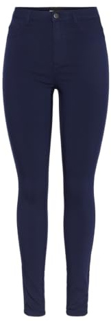 Pieces Jeggings Mujer PCHIGHSKIN HW, Azul marítimo., XS