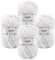 ilauke Häkelgarn 4er* 50g/Ball Super Weiche 100% Acryl Garn für Anfänger und Kinder, Handstrickgarne Baby Fluffy Ball für Häkeln und Kunsthandwerk für Häkeln und Kunsthandwerk(Weiß)