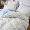 Covebett Bettwäsche 135x200 Baumwolle Weiß Blau Blumen Floral Geblümt Wende Bettwäsche Set 2teilig Elegantes Romantisch Mädchen Bettbezug und Kissenbezug 80x80 cm mit Reißverschluss