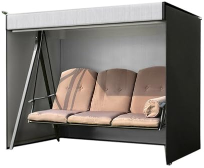 Biliubi - Funda de columpio exterior de alta calidad, 160 x 120 x 170 cm, color negro - 210D tejido Oxford - Cubierta de balancín exterior - para exteriores, jardines y traseros