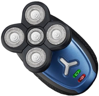 BESTYASH 1 Set Rasoio Elettrico Ricaricabile per Calva con Testine Rotanti e Facile Taglio e Sicuro