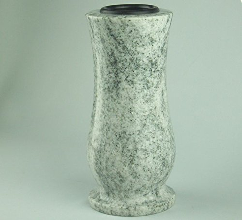 designgrab Vase funéraire en granit Viscont Blanc Taille moyenne