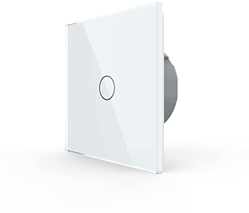 Touch Dimmer Lichtschalter Glas Blende Touchscreen VL-C701D-11 in weiß Phasenabschnittsdimmer Kompatibel mit LIVOLO