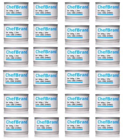 Pack Of 24 Disposable Chafing Dish Fuel Gel Set Can 3H Burn Food Pans Catering Parties Events