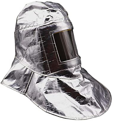 harayaa Heavy Duty Suit Helmet Fire Retardant Professional Anti-Heat Accessories Aluminum Foil Protective Hood for