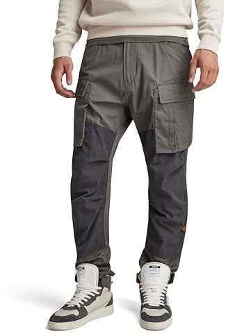 G-Star Men's 3D Regular Tapered Cargo Pants 2.0, Grey (gs grey D24308-D384-1260), 32W / 32L