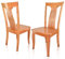 VAKON SALON - Esszimmerstühle 2er Set aus Kirschbaumholz, Holzstuhl, Küchenstuhl aus Massivholz bis 150 kg - Design 802 - Naturholz