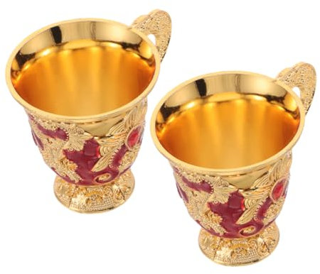 CLISPEED 2piezas Copas De Vino Vintage Para Fiestas Cáliz De Fiesta Retro Elegante Para Banquetes y Celebraciones