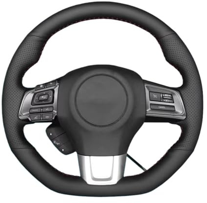 Skyddsväska bilratt För Subaru För WRX För STI 2014-2021 För Levorg 2015-2021 För Levorg För STI 2017 2018 2019 2020 Bilrattsflätskydd Rattöverdrag bil(Black Thread)