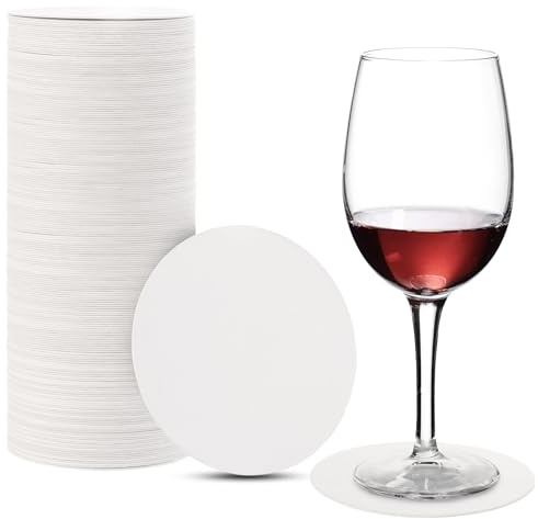 APACALI 200 sottobicchieri da birra vuoti, rotondi, 10 cm, in cartone levigato naturale, sottobicchieri vuoti da dipingere e fai da te