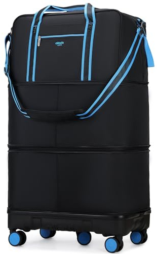 Ailouiskids Rolling Duffle Bag with Detachable Wheels, Large Capacity Expandable Foldable Suitcase for Travel,Collapsible Luggage Carry on Duffel Overnight Weekend Bags