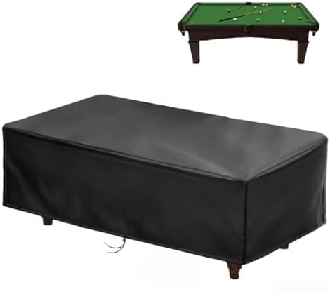 Copertura impermeabile e antivento per tavolo da biliardo da 2,4 m, con coulisse regolabile e fibbie di sicurezza, fornisce una protezione completa per tavoli da biliardo e snooker