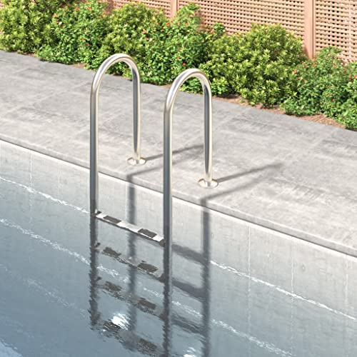 sephironlbb Échelle de piscine en acier inoxydable 304 avec 4 marches antidérapantes - 54 x 38 x 184,5 cm - Pour piscine encastrée et piscine hors-sol - Aide à l'entrée sûre pour jacuzzi, jardin