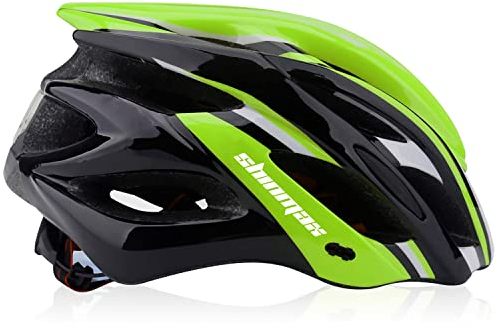 Shinmax Fahrradhelm Herren Damen Fahrradhelm mit Licht Fahrrad Helm mit Visier Helm Fahrrad Superleicht Einstellbare MTB Erwachsenen mit Aufbewahrungstasche (Dunkelgrün)