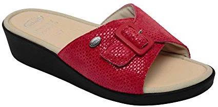 Scholl Women New Massage Sandal, red, 41 EU