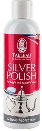 Tableau Silver Polish 200ml - Long-Lasting Tarnish Remover & Metal Cleaner for Silverware & Silver Plated Items - Restores Shine & Protects Cutlery, Jewellery, Antiques, Ornaments, and More