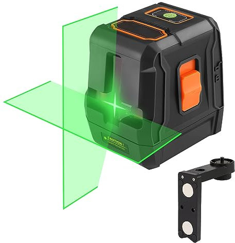 Niveau Laser, Laser Croix Vert 30m, Laser Brillant Indépendant à 110°, IP54 Etanche, Auto-Nivellement - L07G