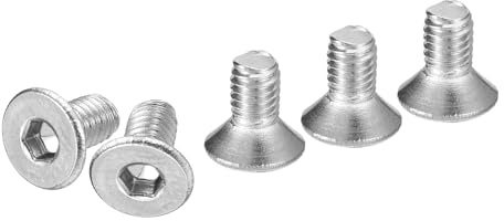 DTGN M3-0.5 x 6mm Flat Head Socket Cap Screws, 100 Pack 304 Stainless Steel Hex Socket Flat Head Screws, Full Thread, Countersunk Bolts