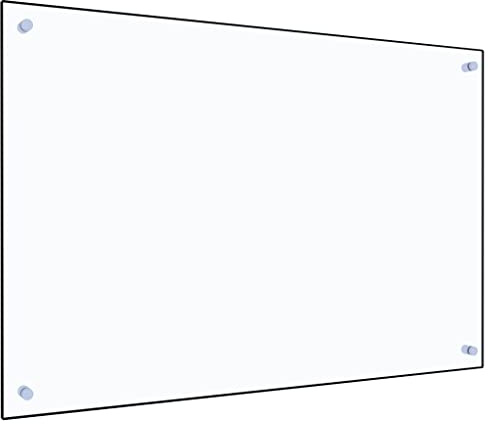 AUVYI Küchenrückwand aus Hartglas 90x60 cm Transparent Spritzschutz Glas Herd Spritzschutz Glas Spritzschutz Küche Glas Spritzschutz Hinter Herd Küchen Wandschutz Glasplatte Küche