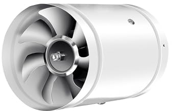 TWSOUL Extractor de Metal de 100 mm, Ventilador de Baño y Cocina, Extractor de Pared (Blanco)