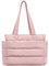 charlore Handtasche Damen Tote Bag, GroßE Wasserdichte Puffy Tote Bag Sporttasche Tragbarer Laptop UmhäNgetasche Mit FäChern und ReißVerschluss Trolley-Abdeckung füR Arbeit, Reisen, Fitness