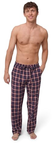 DANISH ENDURANCE Pyjamasbyxor Herr, Ekologisk bomull, Avslappnad passform | Ekologisk bomullspyjamasbyxor, mjuk insida med justerbar dragsko och sidofickor, för avkoppling och sömn hemma
