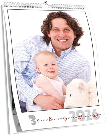 KALVOS tysk personlig fotokalender 2026, väggkalender A3 och A4, årskalender för egendesign, månadskalender, familjekalender, den perfekta presenten, pysselkalender, kalender 2026