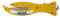 Gifts Direct 2 U Ltd Shark Safety Box Cutter with Retractable Hook - Yellow