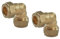 UKDD® 15mm Elbow Angle Brass Compression Connector- Suitable for Copper, Plastic Barrier Pipe WRAS Approved - Pack of 2
