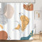 Bonhause Duschvorhang Boho Moderne Abstrakt Kunst Mid Century Duschvorhänge 180 x 180 cm Anti-Schimmel Wasserdicht Polyester Stoff Waschbar Bad Vorhäng für Badzimmer mit 12 Haken