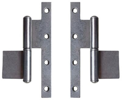 Ensemble de charnières combinées en acier pour visser et souder, Quincaillerie - 90 x 45 x 140 - 3 mm