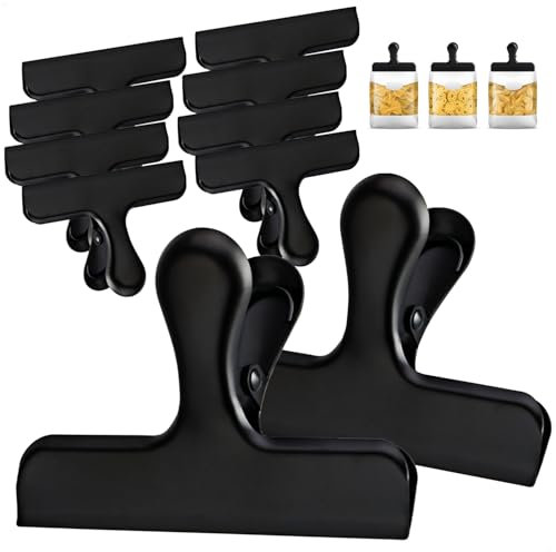 Wilhelm Sell® 10x clips de fermeture - clips de fermeture en acier inoxydable pour sacs et sachets alimentaires - pinces de fermeture - clips de sac pour fermer et conserver la fraîcheur