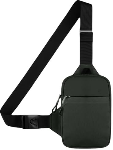 flintronic Sling Bag, Wasserdichte Brusttasche für Damen und Herren, Mini Atmungsaktive Crossbody Umhängetasche mit Reißverschluss, Leichter Schulterrucksack für Reisen Wandern Radfahren Camping