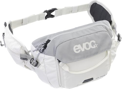 EVOC HIP PACK 3 höftväska, bum bag (bekväm bältesväska med fack för vätskeblåsa, AIR FLOW CONTACT SYSTEM, volym: 3 liter), Sand-Stone