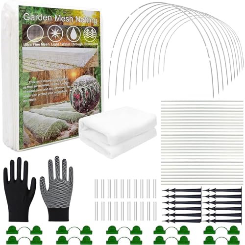 Pflanztunnel Bögen,2.5X15M Gemüsenetz,Folientunnel Bögen,Tunnelbögen Hochbeet,Pflanztunnel für Hochbeet,Tunnelbogen für Hochbeet,Gewächshaus Tunnel Bögen,Folientunnel für Hochbeet,Gewächshausreifen