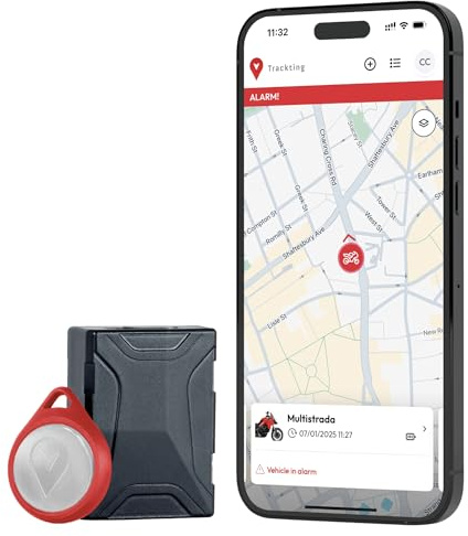 Trackting SMART V3 Mondo - Antifurto GPS localizzatore per Auto e Moto - SIM integrata Senza Canone LTE-M/Edge - No cavi - Batteria record - Telefonata di Allarme e Live Tracking in Caso di Furto
