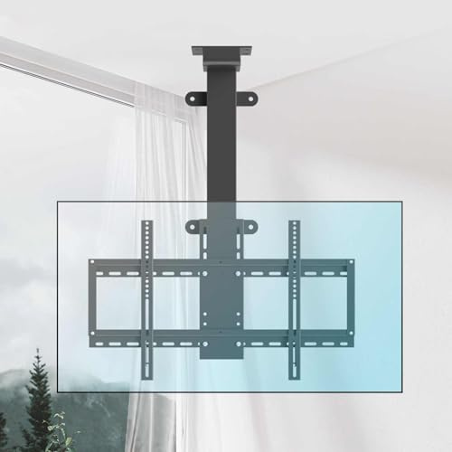 Soporte de Techo motorizado para TV para Pantalla de 32 a 70 Pulgadas, Soporte TV Techo motorizado con Control Remoto inalámbrico y Control Remoto con Memoria, Soporta 60 kg (Lift 73-173)