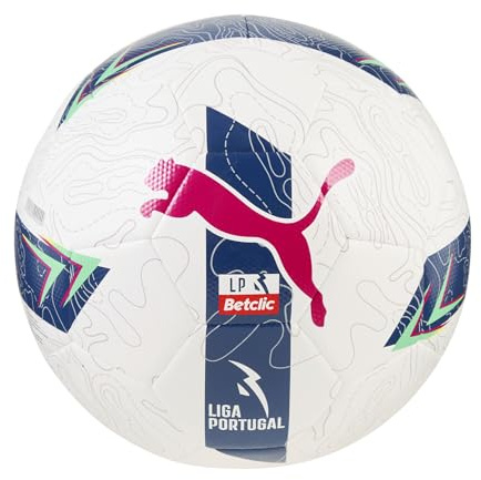 PUMA Ballon de Football Orbita Liga Portugal 5, White Multicolor