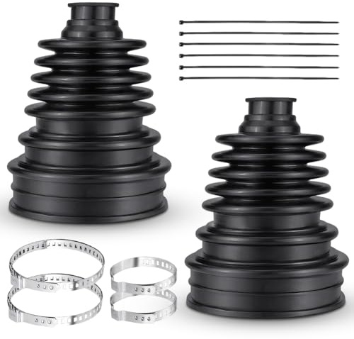 Set di 2 manicotti per albero di trasmissione CV, attacco universale per alberi da 19 – 24 mm, manicotti per assi in silicone, strumento antipolvere, soffietto con morsetti