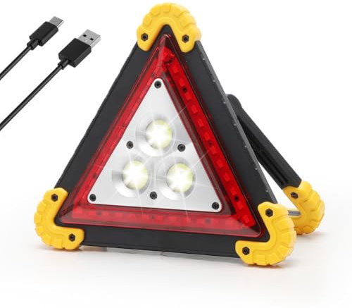 Triángulo De Advertencia LED Coche, Plegable, Impermeable IP65, 4 Modos De Luz, Triángulo De Seguridad LED Para Emergencias, Accidentes, Reparación De Coches, Camiones, Taller Y Camping