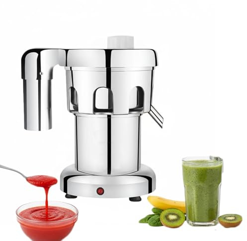 Estrattore di Succo 550W, Macchina per Succchi in Acciaio Inox, Spremiagrumi Centrifugo per Uso Commerciale e Domestico con Separazione Polpa e Succo